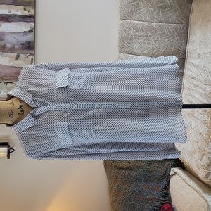 Old Navy Chiffon Flap Pocket Sheer Long Sleeve Button Up